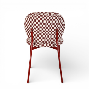 Krzesło Damier w kratę bordowe