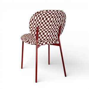 Krzesło Damier w kratę bordowe