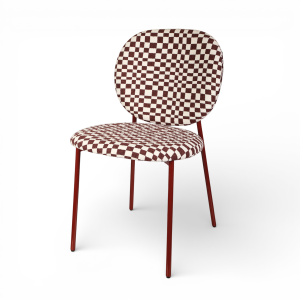 Krzesło Damier w kratę bordowe