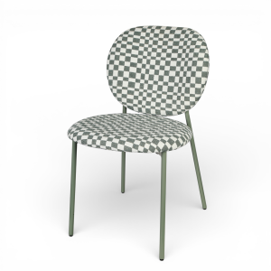 Krzesło Damier w kratę miętowe