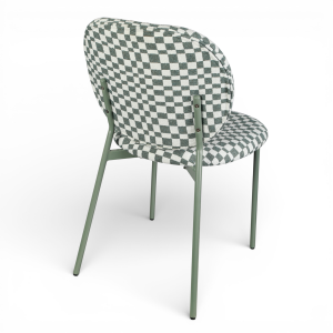 Krzesło Damier w kratę miętowe