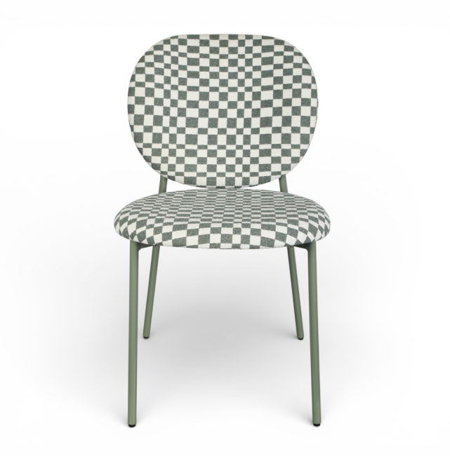 Krzesło Damier w kratę miętowe