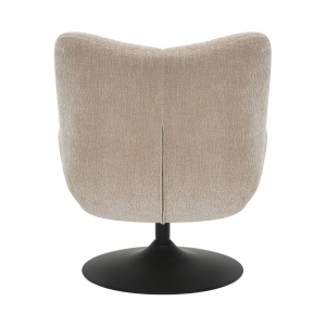 Fotel PETAL obrotowy tapicerowany kawowy