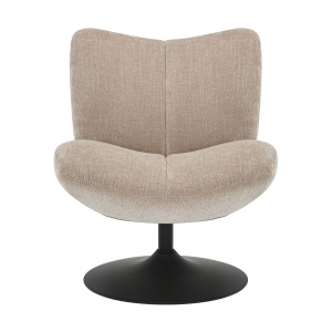 Fotel PETAL obrotowy tapicerowany kawowy