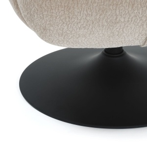 Fotel PETAL obrotowy tapicerowany kawowy