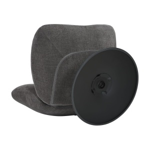 Fotel PETAL obrotowy tapicerowany ciemnoszary