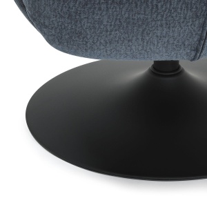 Fotel PETAL obrotowy tapicerowany granatowy