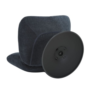 Fotel PETAL obrotowy tapicerowany granatowy