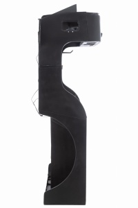 Barek TRUCK z półkami metalowy czarny 148x220 cm