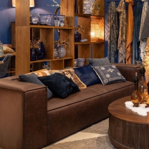 Sofa MODERNA 4-osobowa 280 cm brązowa