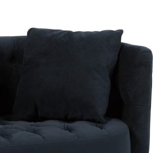 Sofa AURELIA 2-osobowa welurowa antracyt pikowana 167 cm