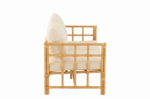 Sofa Elise 2-osobowa 127 cm rattan naturalny