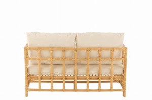 Sofa Elise 2-osobowa 127 cm rattan naturalny