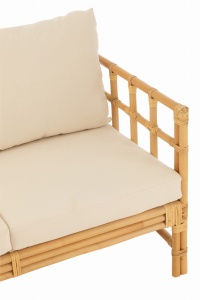 Sofa Elise 2-osobowa 127 cm rattan naturalny