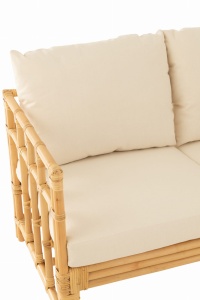Sofa Elise 2-osobowa 127 cm rattan naturalny