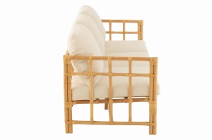 Sofa Elise 3-osobowa 187 cm rattan naturalny