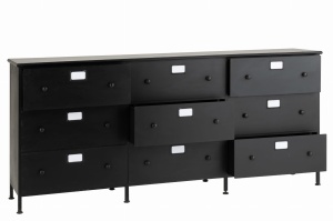 Komoda CADE metalowa z szufladami 175x41x87 cm