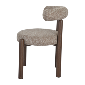 Krzesło RONI tapicerowane boucle jasnobrązowe z podłokietnikami | Homecept