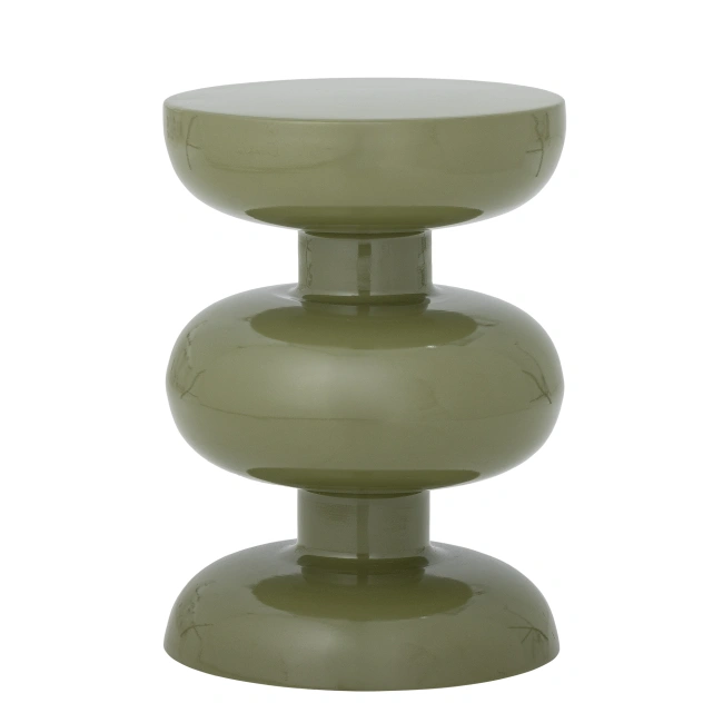 Stolik boczny ALBA metalowy zielony ø34x47 cm błyszczący gloss Bloomingville