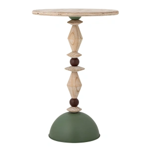 Stolik kawowy MANNELLI zielony drewno ø40x60 cm Bloomingville