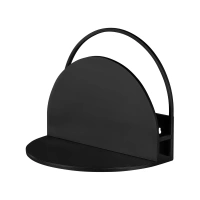 Półka Grayson metalowa czarna 40x330x27cm