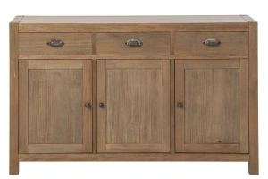 komoda farmhouse drewniana 140 cm trzy drzwi trzy szuflady