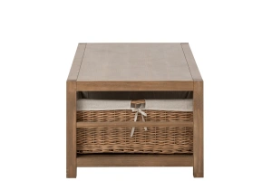 Stolik kawowy BLOIS w stylu FARMHOUSE 120x70x50 cm drewniany