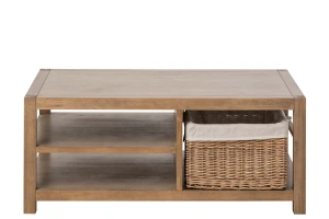 Stolik kawowy BLOIS w stylu FARMHOUSE 120x70x50 cm drewniany