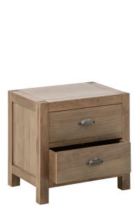 Stolik nocny FARMHOUSE szuflady szafka 55x40x53 cm