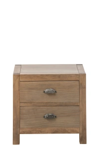 Stolik nocny FARMHOUSE szuflady szafka 55x40x53 cm