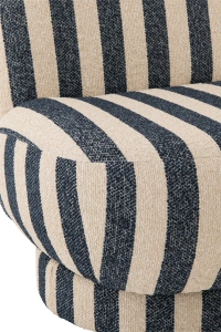 60896-5.jpgFotel BENTO w pasy granat/złamana biel