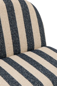 60896-6.jpgFotel BENTO w pasy granat/złamana biel