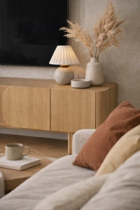 Szafka rtv SIROCCO 180 cm z naturalnego dębu