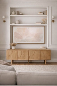 Szafka rtv Magic 180 cm 4-drzwiowa z naturalnego dębu