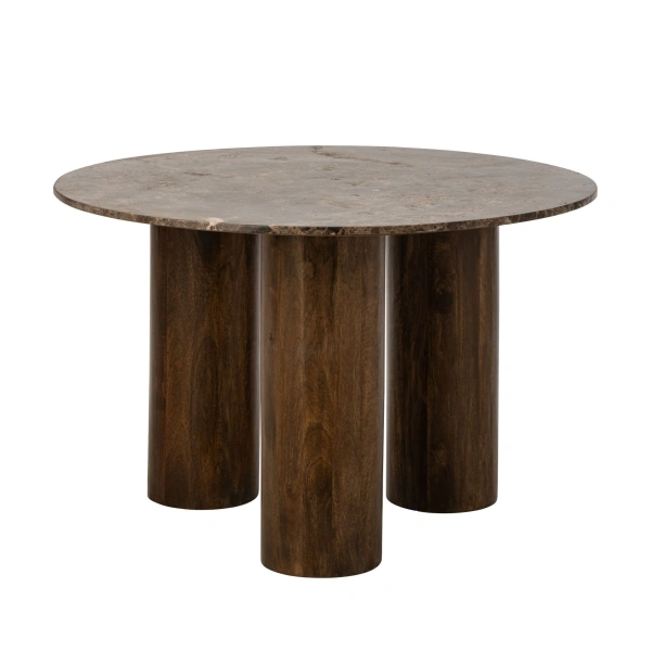 Stół do jadalni EMPERA okrągły marmur 120x76 cm