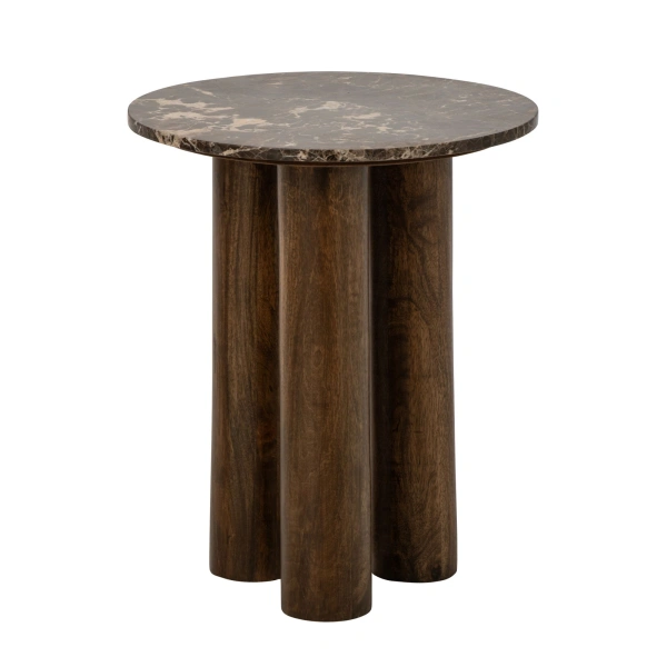 Stolik boczny EMPERA okrągły marmur 50x60 cm