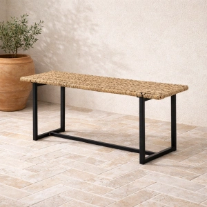Ławka ogrodowa ADILLY polirattan 114x33x45 cm