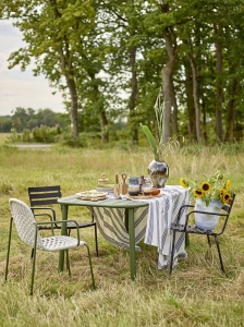 Stół ogrodowy CALANA zielony 160x90x75 cm