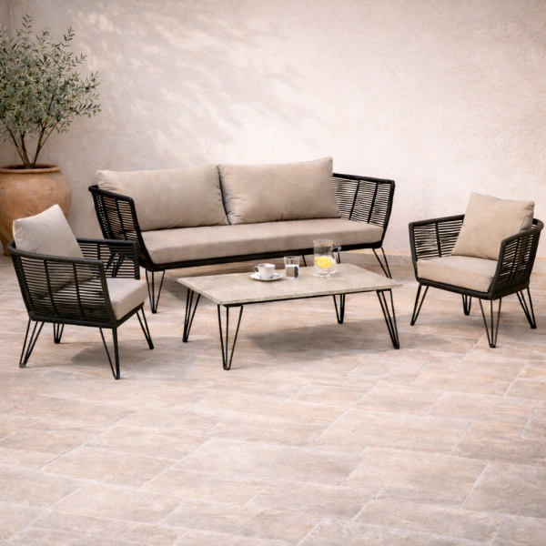 Zestaw mebli ogrodowych MUNDO 2x fotel sofa stolik