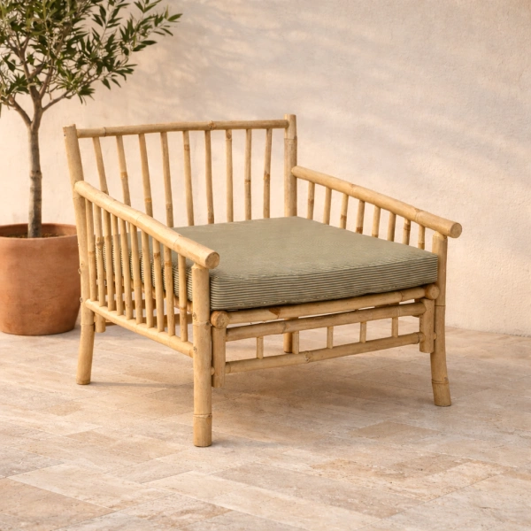 Fotel tarasowy SOLE bambusowy 80x77xh75 cm