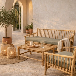 Sofa ogrodowa Sole bambus 175xH75x77 cm