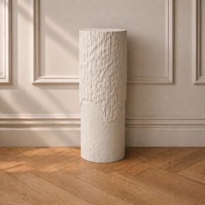 Piedestał ROCKY biały postument Śr. 35x90 cm