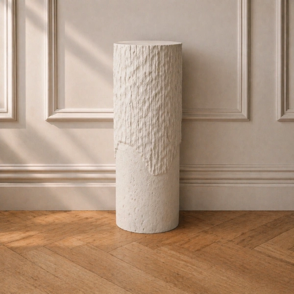 Piedestał ROCKY biały postument Śr. 35x90 cm